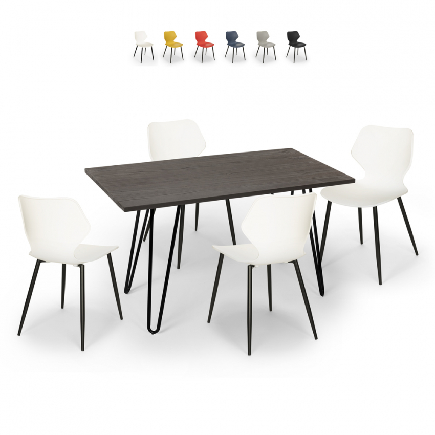 set tisch 120x60cm 4 Lix stühle design  küche esszimmer palkis Verkauf