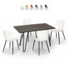 set cucina sala da pranzo 4 sedie design tavolo Lix 120x60cm palkis Vendita