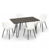 set cucina sala da pranzo 4 sedie design tavolo Lix 120x60cm palkis Modello