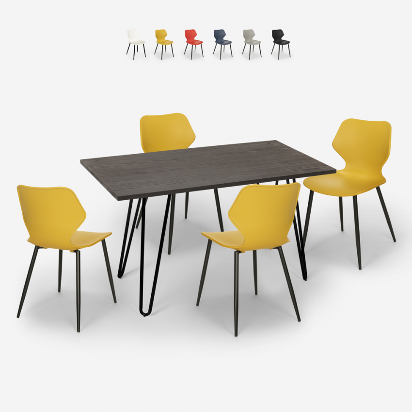set tisch 120x60cm 4 stühle design  küche esszimmer palkis Sales
