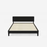 Lit double design moderne en bois 160x200 avec sommier à Linz King 