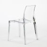 Set Esstisch Tisch 180x80cm 6 transparente Stühle Design industriell Vice 