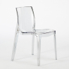 Set Esstisch Tisch 180x80cm 6 transparente Stühle Design industriell Vice 