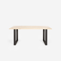 Set 6 sedie design trasparente tavolo da pranzo 180x80cm industriale Vice Misure