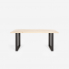 Set Esstisch Tisch 180x80cm 6 transparente Stühle Design industriell Vice Maße