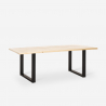 Set 6 sedie design trasparente tavolo da pranzo 180x80cm industriale Vice Prezzo