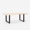 Set 6 sedie design trasparente tavolo da pranzo 180x80cm industriale Vice Acquisto