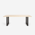 Ensemble Table 200x80cm 6 Chaises Transparentes Design Industriel Cuisine Lewis Dimensions