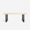 Ensemble Table 200x80cm 6 Chaises Transparentes Design Industriel Cuisine Lewis Dimensions