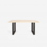Set Tisch Esstisch 160x80cm l 4 transparente Stühle Holz Metal Jaipur M Maße