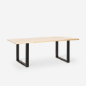 Set 6 sedie trasparenti policarbonato tavolo 180x80cm industriale Jaipur L Costo