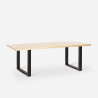 Set  Tisch 200x80cm 6 transparente Stühle Design Metall Jaipur XL Eigenschaften