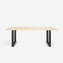 Set  Tisch 200x80cm 6 transparente Stühle Design Metall Jaipur XL Maße
