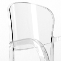 Set  Tisch 200x80cm 6 transparente Stühle Design Metall Jaipur XL 