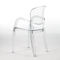 Set  Tisch 200x80cm 6 transparente Stühle Design Metall Jaipur XL Kauf