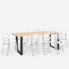 Set Esstisch Tisch  220x80cm 8 transparente Stühle Design  Jaipur XXL Katalog