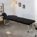 Lettino da Massaggio 3 Zone in Alluminio Pieghevole Portatile 210 cm Thai 