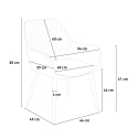Set Rechteckiger Tisch 180x80cm Design 6 Samt Stühle Samsara L2 