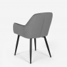 Set rechteckiger Tisch 200x80cm 6 Samt Stühle Design Samsara XL1 Modell