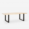 Set rechteckiger Tisch 200x80cm 6 Samt Stühle Design Samsara XL1 