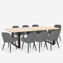 Set Tisch 220x80cm Industrie design 8 Samt Stühle Samsara XXL1 Rabatte