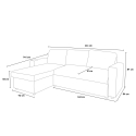 3-Sitzer-Sofa aus Stoff mit Halbinsel und Stauraum Positis Design Katalog