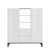 Vitrine Sideboard 120x40cm, 2 Türen, 2 Schubladen, Glasböden, Design Valerie Rabatte