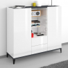 Vitrine Sideboard 120x40cm, 2 Türen, 2 Schubladen, Glasböden, Design Valerie Aktion