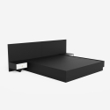 Lit double coffre ouvrant 160x190cm avec tables de chevet  Schwaz 