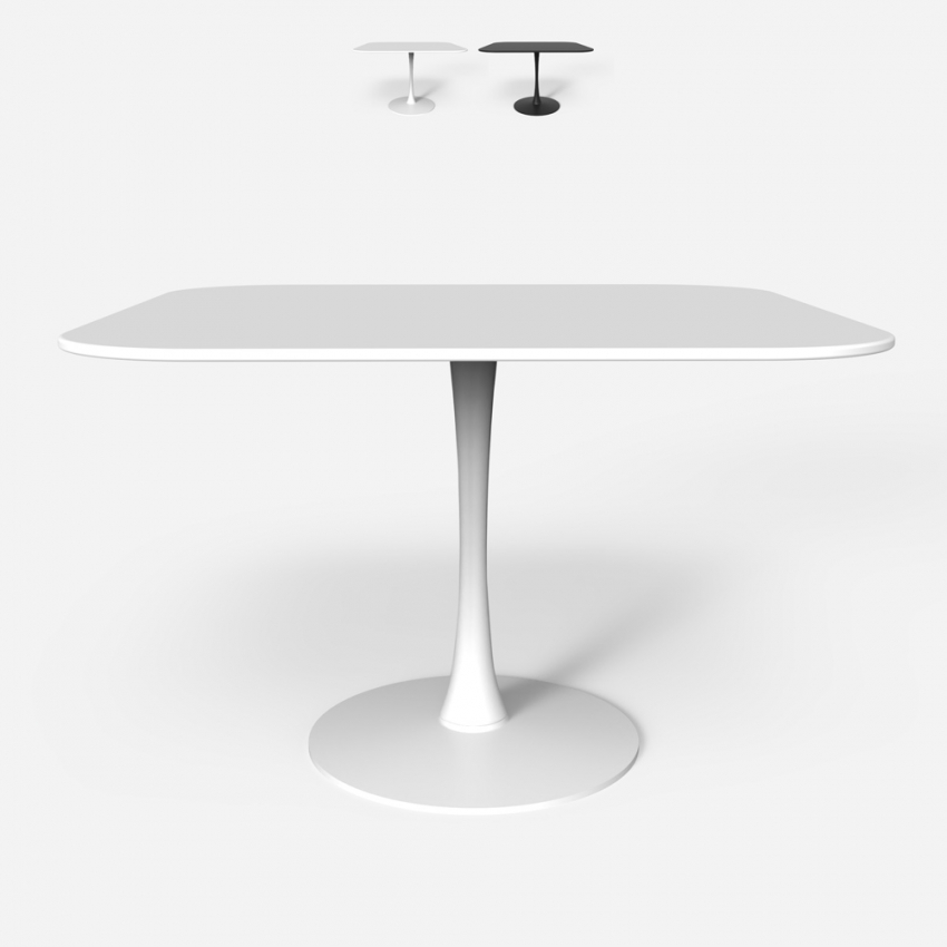 Goblet stil quadratischer Tisch mit abgerundeten Kanten Esszimmer Küche Bar Lillium 100 Rabatte