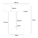 Goblet stil quadratischer Tisch mit abgerundeten Kanten Esszimmer Küche Bar Lillium 100 Modell