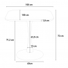 Goblet stil quadratischer Tisch mit abgerundeten Kanten Esszimmer Küche Bar Lillium 100 Modell