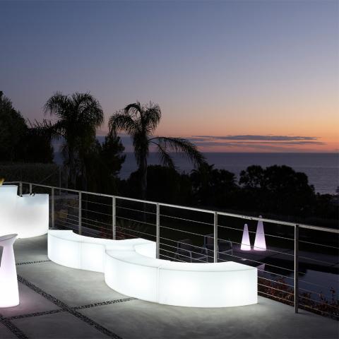 Panchina luminosa design moderno componibile esterno Snake Slide Promozione