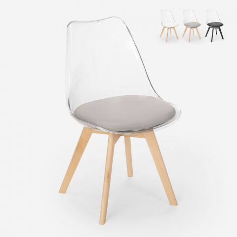 transparenter Stuhl mit Kissen in skandinavischem Design Goblet caurs Aktion