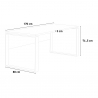 Scrivania 170x80cm ufficio studio smartworking grigio bianco Metaldesk Scelta