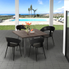 set quadratischer tisch 80x80cm  4 stühle industrial modernes design reeve Lagerbestand