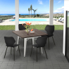 set tavolo quadrato 80x80cm cucina bar 4 sedie design howe light Stock