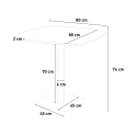 Table de cuisine bar salle à manger design moderne 80x80 Circumdo Choix