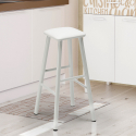 Sgabello industrial in metallo con cuscino in similpelle stile Hardness Sconti