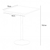 Tavolino bar rotondo quadrato nero bianco 70x70 Bistrot 