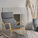 Poltrona sedia a dondolo in legno design scandinavo ergonomica Aalborg Scelta