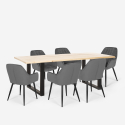 Set Esstisch Tisch 180x80cm 6 Stühle Samt modernes Design Samsara L1 Katalog