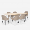 Set Esstisch Tisch 180x80cm 6 stühle Samt  modernes Design Samsara L3 Rabatte
