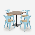 ensemble table horeca 90x90cm bar restaurant et 4 chaises style dunmore Choix