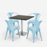 set tavolino horeca bar cucina ristoranti 90x90cm 4 sedie heavy Modello