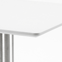 set tavolino bar cucina ristoranti horeca 90x90cm 4 sedie heavy white 