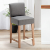 Sgabello per bar e cucina in legno stile Henriksdal 63cm altezza Comfort L Misure