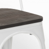 ensemble table bois métal horeca 90x90cm bar 4 chaises de style edgar 