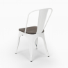 ensemble table bois métal horeca 90x90cm bar 4 chaises de style edgar 
