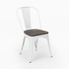 ensemble table bois métal horeca 90x90cm bar 4 chaises de style edgar 
